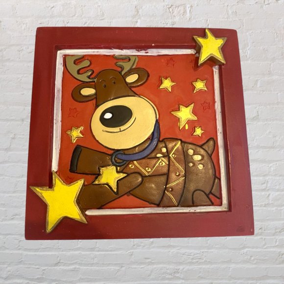 COASTERS -- Set of 4, Wooden Christmas, Raised Detail, Different Characters - Picture 6 of 7